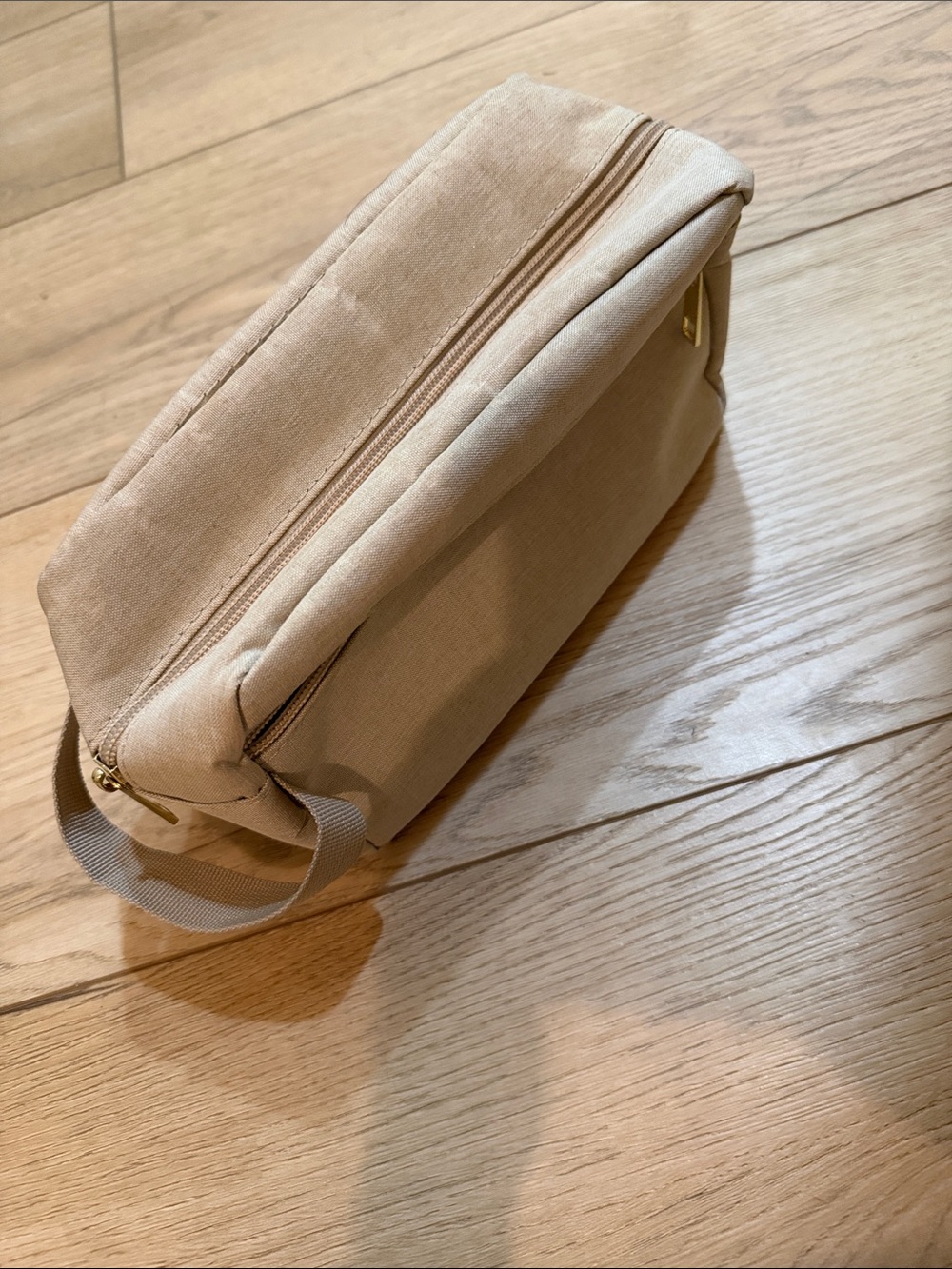 Canvas Travel Dopp Kit Toiletry Bag - Beige